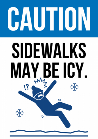 Caution Icy Sidewalks