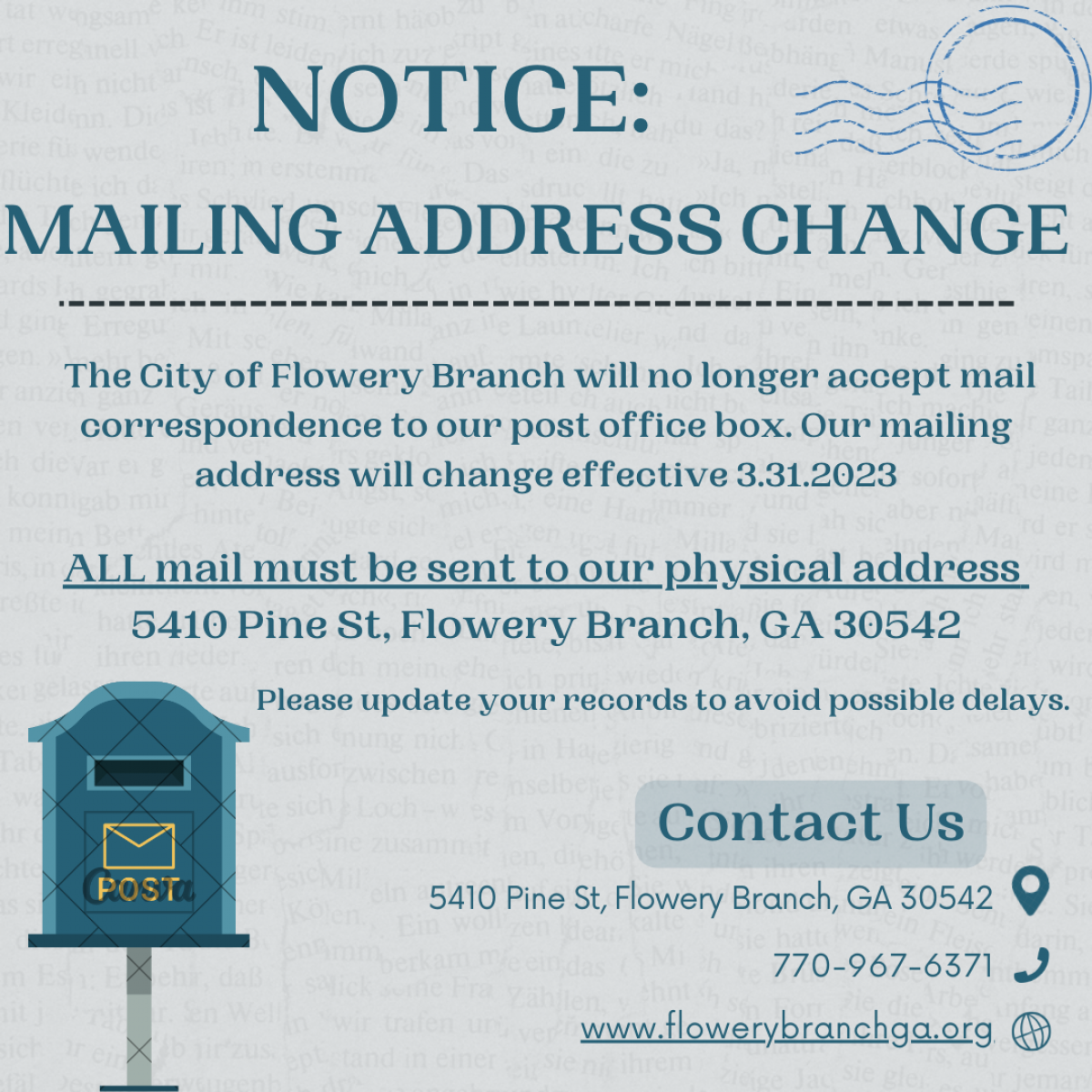 Notice of Mailing Address Change