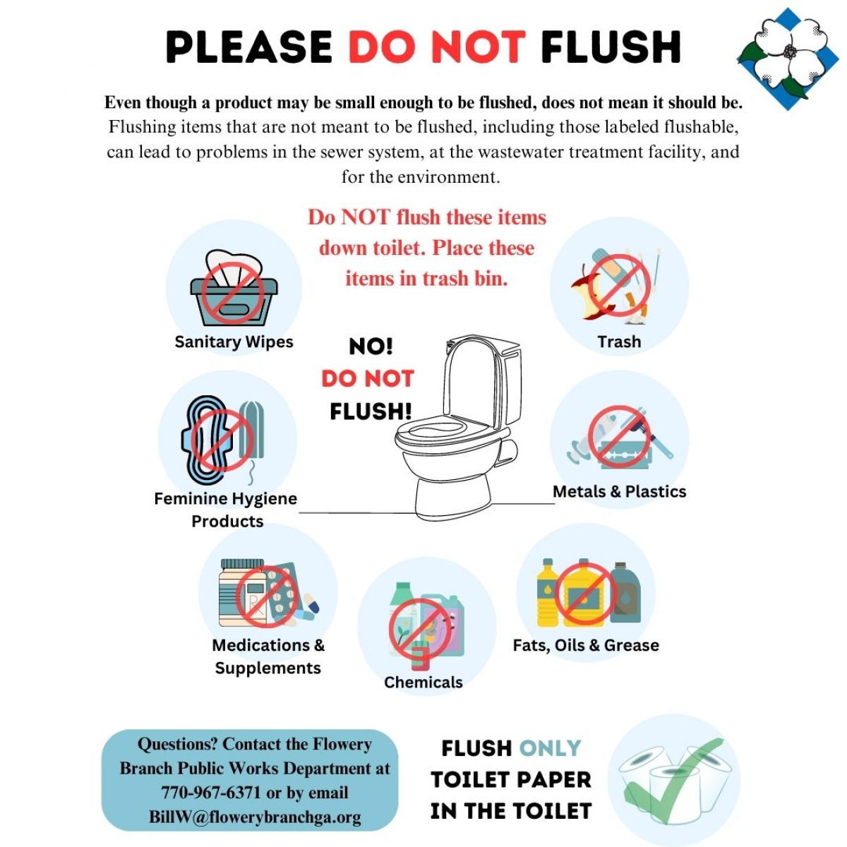 Do Not Flush Advisory